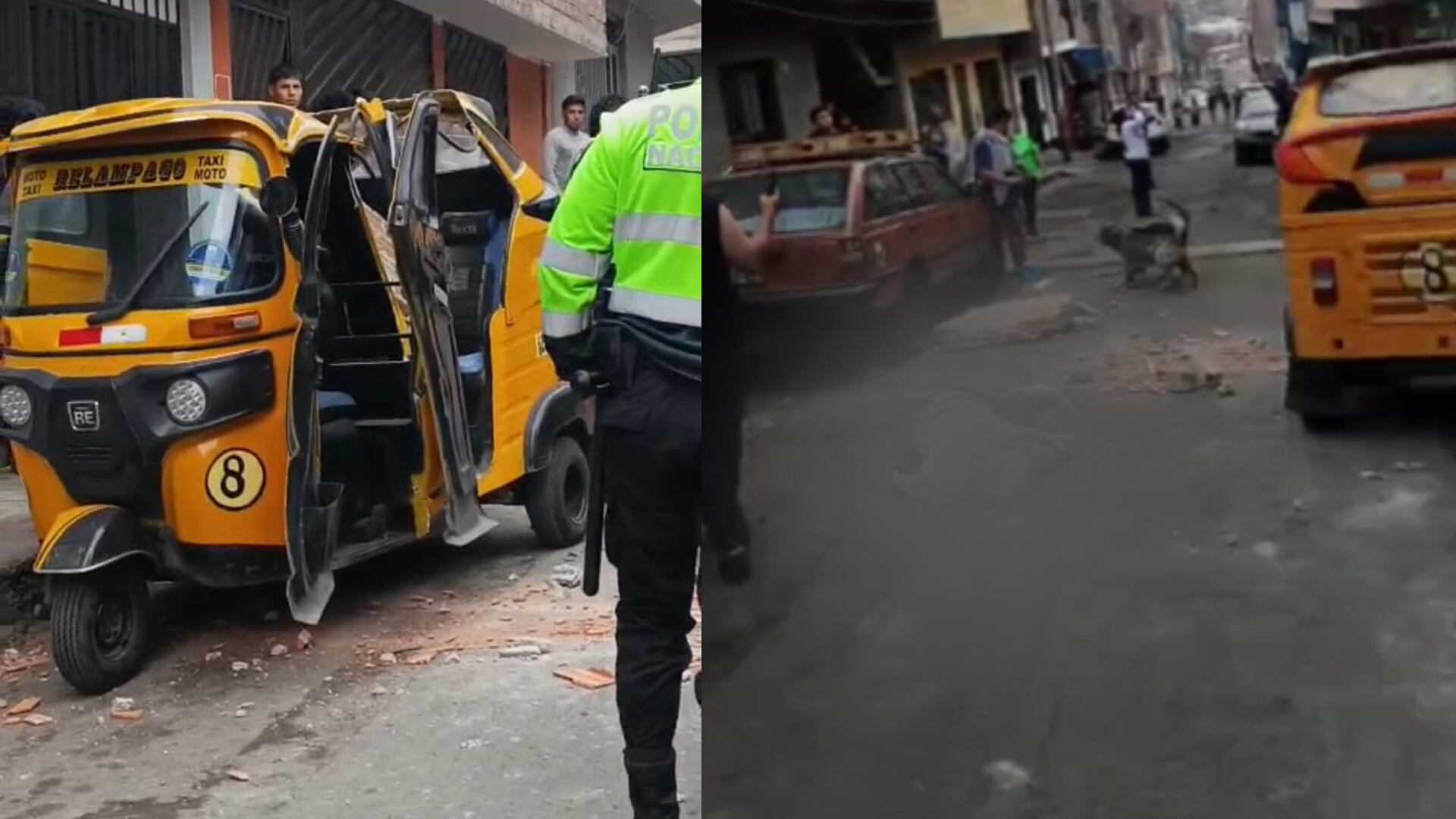 Teófilo Ventura Vega, de 37 años, falleció cuando una pared se desplomó sobre su mototaxi durante el sismo. (Captura de pantalla)