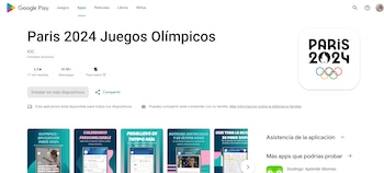 Para identificar la aplicación oficial