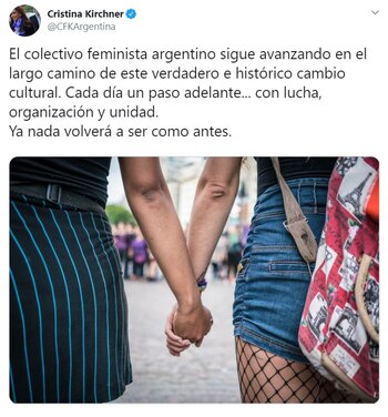 El mensaje que subió Cristina