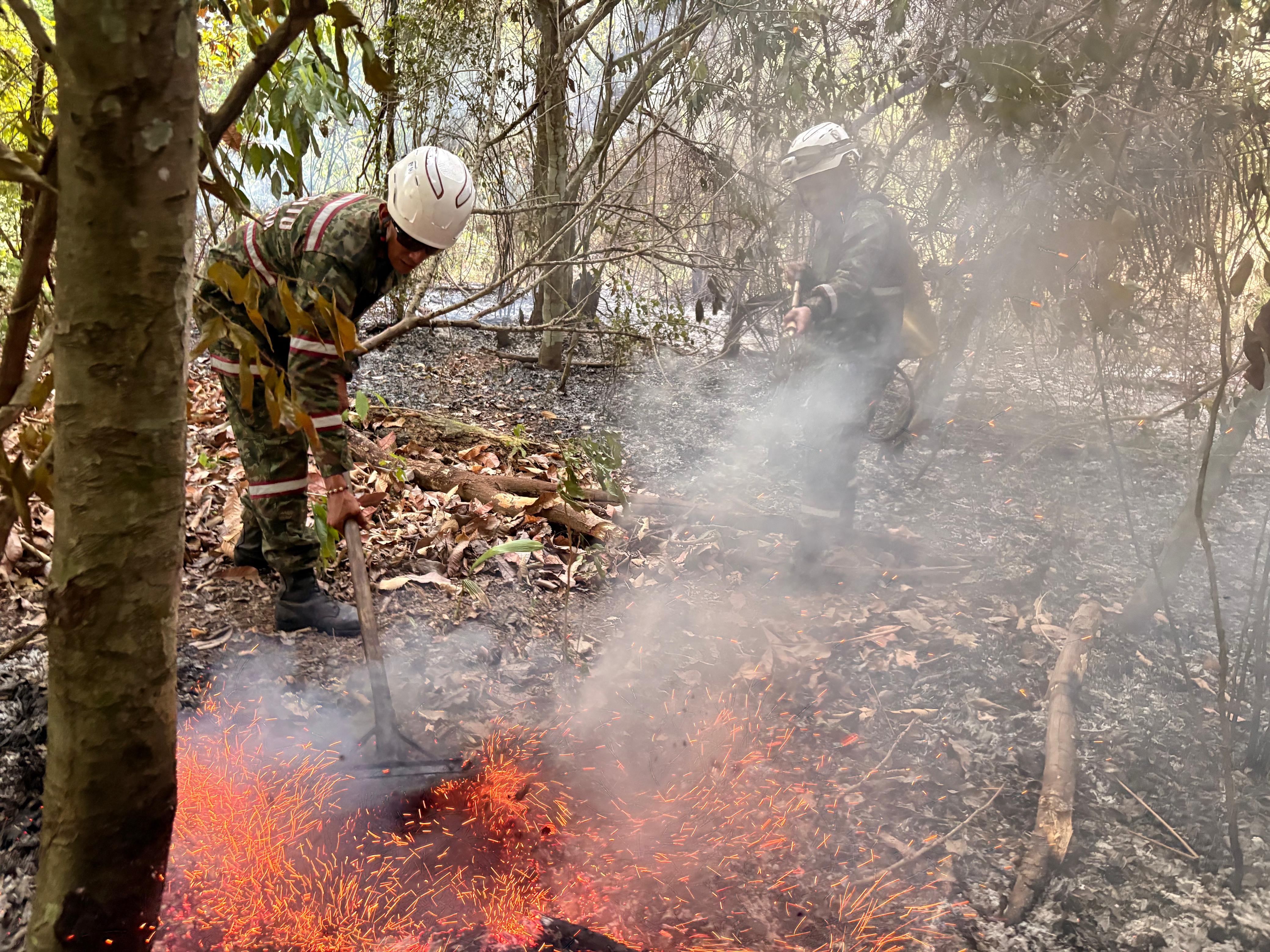 Incendios forestales en Tolima - crédito Ejército Nacional de Colombia