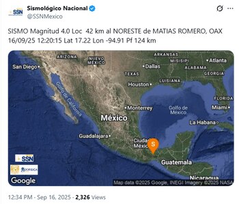 El movimiento fue de magnitud
