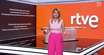 RTVE emite un mensaje contra la UER antes de la final de Eurovisión 2026 (RTVE).