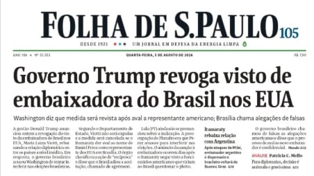 Captura de la tapa de Folha de S.Paulo (Captura de la tapa de Folha de S.Paulo)