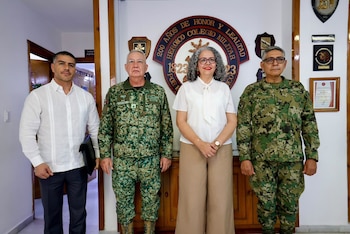 Encuentro entre el Gabinete de Seguridad y la gobernadora interina de Sinaloa. Crédito: Gobierno de Sinaloa