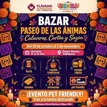 El Bazar Paseo de las Ánimas ofrece cuatro talleres durante los cinco días de actividad.
(Instagram/Secretaría de Turismo de la Ciudad de México)