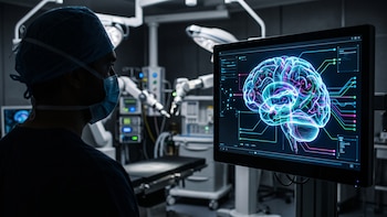 Cirujanos de Londres realizaron la primera operación cerebral asistida por inteligencia artificial