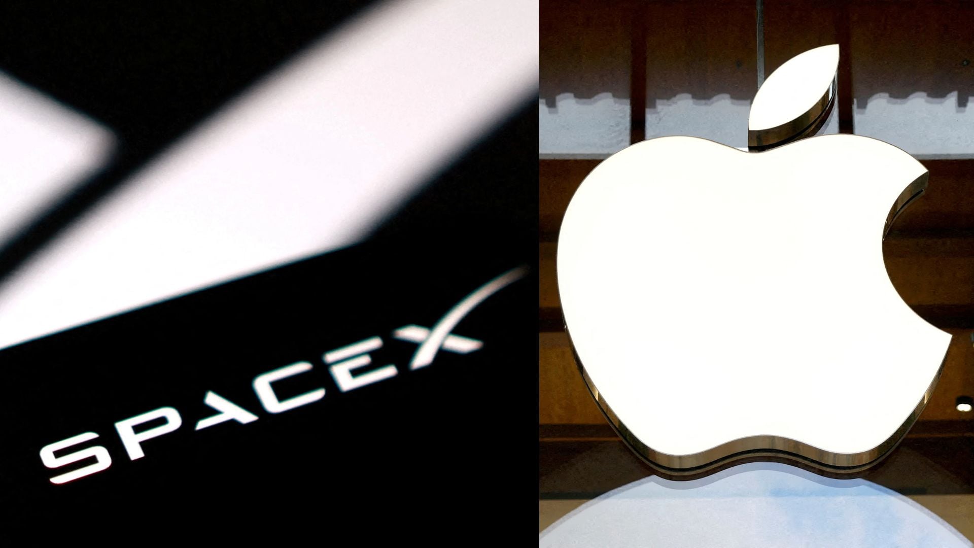 Los analistas muestran una sugerencia más favorable para SpaceX que para Apple, con 26 consejos de compra sobre 35 evaluaciones frente a 16 sobre 32. (Fotocomposición Infobae)