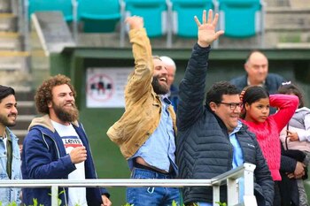 Juan Diego celebrando el triunfo