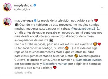 Mensaje a Gustavo Bueno. Instagram