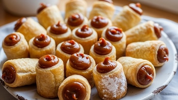 Receta de cañoncitos con dulce de leche, rápida y fácil