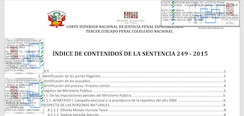 Jueces firmaron la sentencia minutos