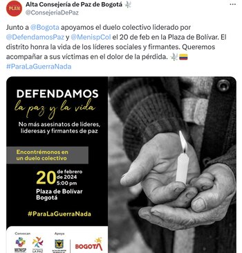 La Alcaldía de Bogotá convocatoria