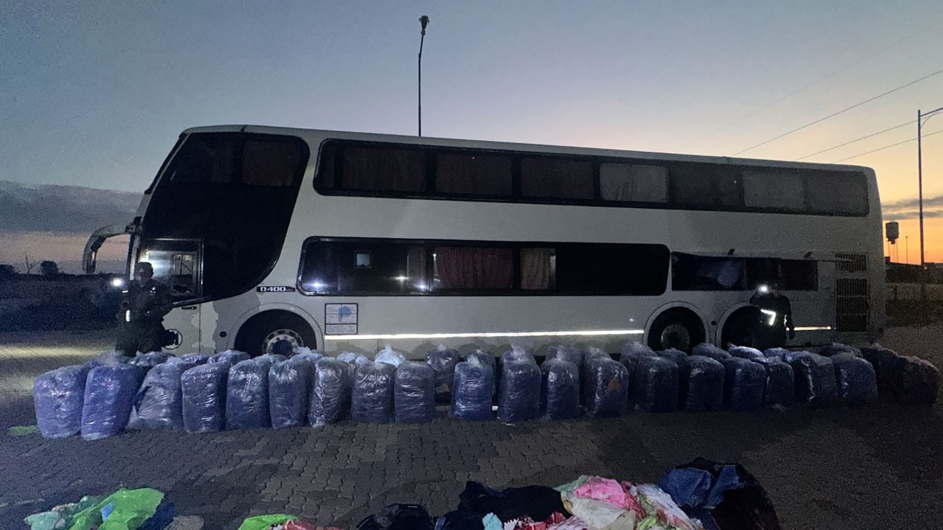 El cargamento era transportado en un micro de larga distancia