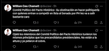 El exalcalde de Cartagena lanzó varias críticas en contra del Pacto Histórico - crédito @daulaw