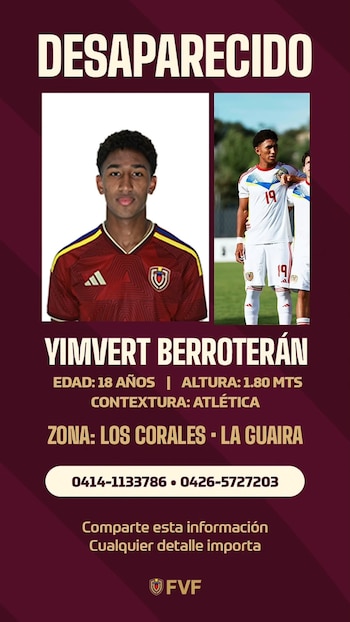 Con 17 partidos y 3 goles en la Sub-17, Berroterán había dado el salto a la Sub-20 y acumulaba sus primeros minutos en el fútbol profesional venezolano