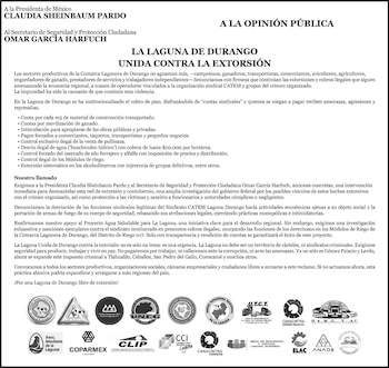 Comarca Lagunera denuncian red de
