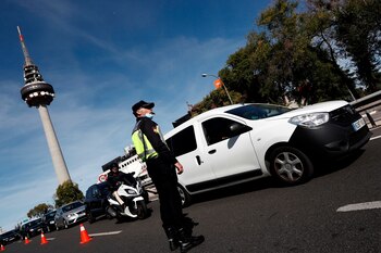 Un control policial en Madrid