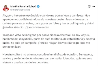 La senadora Martha Peralta arremetió