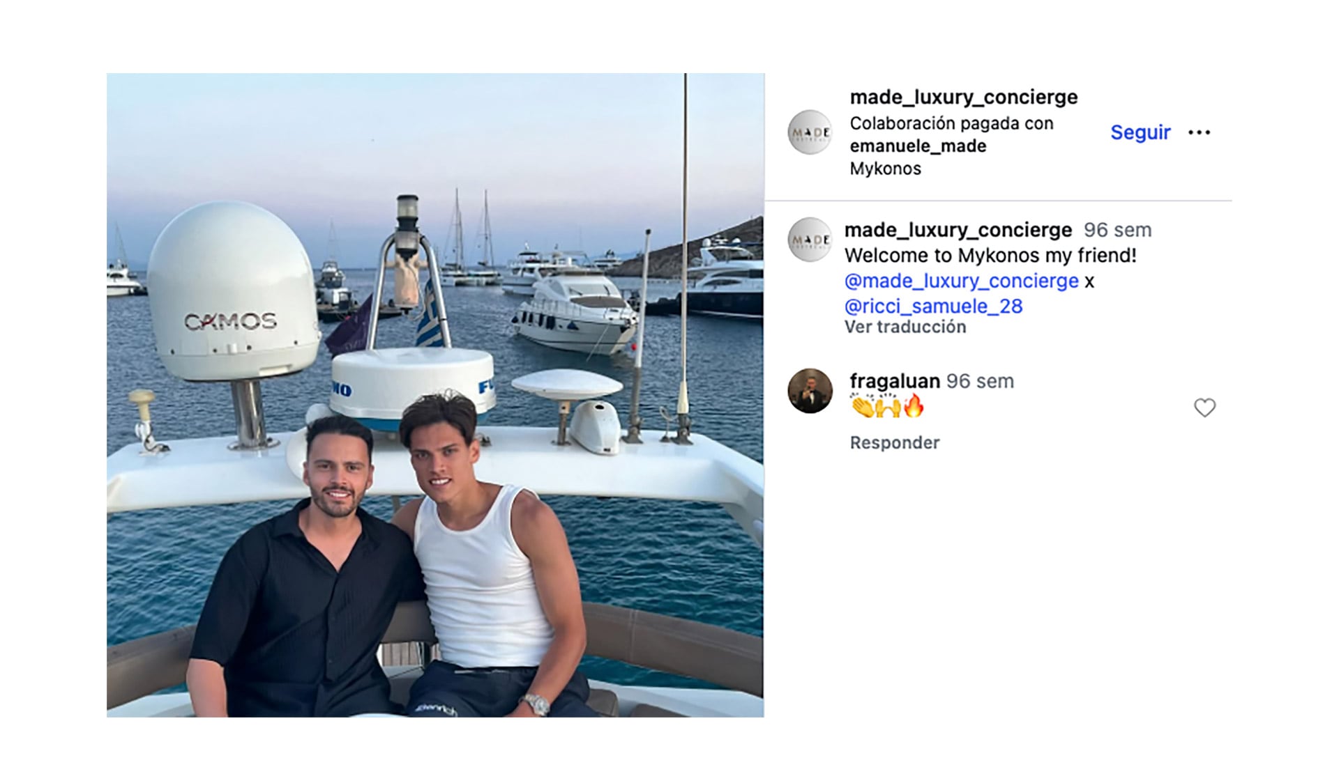 Samuel Ricci, uno de los futbolistas que tuvo contacto con la empresa