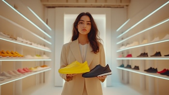 Elección de calzado, moda laboral, tenis cómodos, mujer profesional, decisiones de estilo, confort diario, moda práctica. - (Imagen Ilustrativa Infobae)