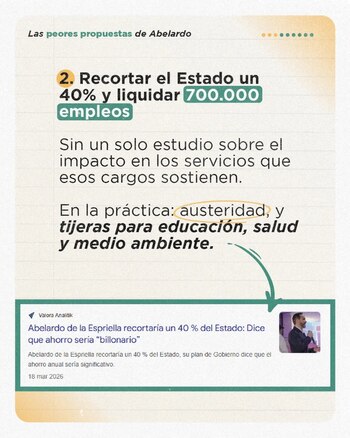 Entre las críticas de la congresista figura la propuesta de reducir en un 40 % la estructura estatal - crédito @mariadelmarpizarro/Instagram