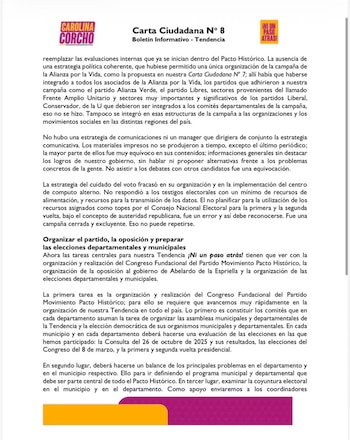 Exministra Carolina Corcho atribuyó derrota a injerencia extranjera y errores internos en carta pública - crédito @carolinacorcho/X