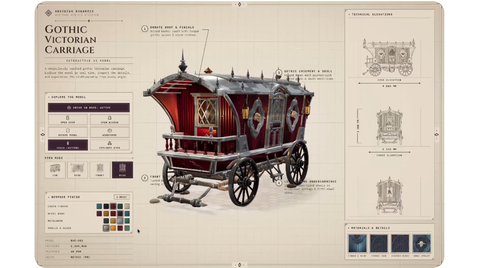 A partir de una sola imagen, el modelo recreó un carruaje victoriano con puertas y ventanas funcionales. (@thebuggeddev/X)