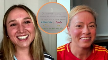 Una española dejó un regalo en la puerta de sus vecinos argentinos después de la final y se volvió viral