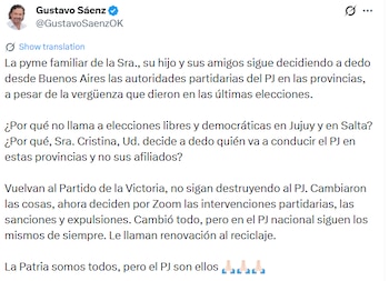 El gobernador de Salta, Gustavo