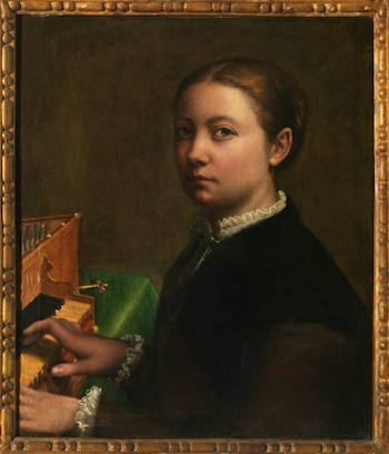 Sofonisba Anguissola, Autorretrato en el Spinet (ca. 1555-1560). Imagen cortesía de MiC – Museo e Real Bosco di Capodimonte, Nápoles.