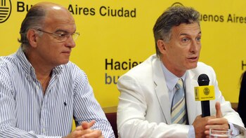 Grindetti y Macri (Télam)
