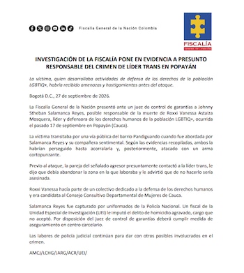 Fiscalía - crédito Fiscalía