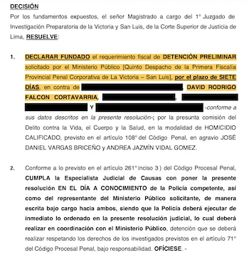 PJ ordena detención de 5