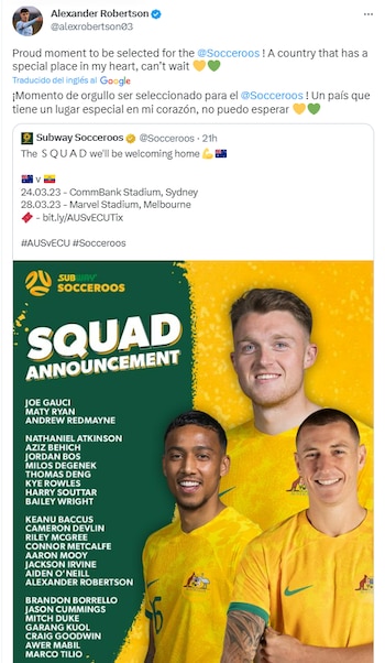 Alexander Robertson agradeció la convocatoria