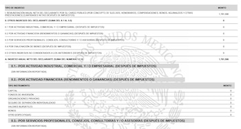 Sueldo declarado por Manuel Roberto Farías Laguna. Crédito: DeclaraNet
