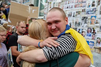 Un prisionero de guerra ucraniano