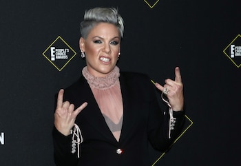 Pink contó en Late Night with Seth Meyers que su temor a las alturas nació durante un viaje en auto por un acantilado con su esposo Carey - EFE/Nina Prommer