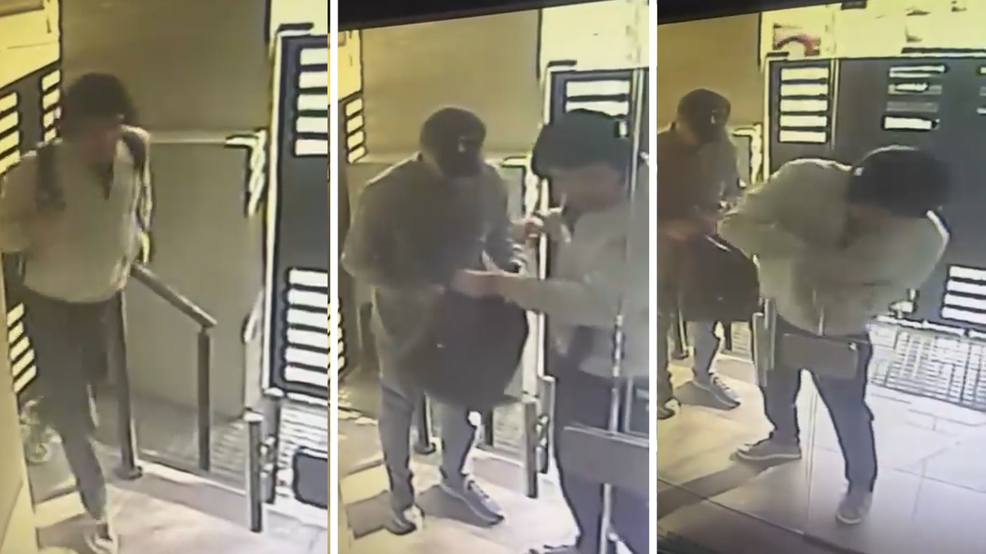 Una cámara de seguridad captó a los ladrones.