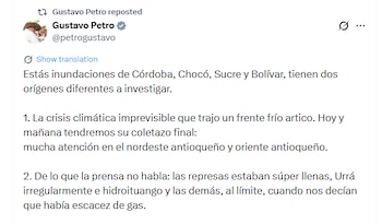 El presidente calificó la situación