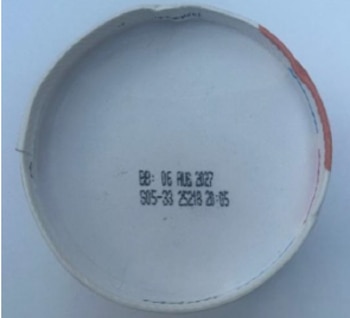 El lote afectado de helado