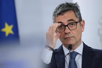 El ministro de Justicia, Félix Bolaños, en el Consejo de Ministros. (Europa Press)