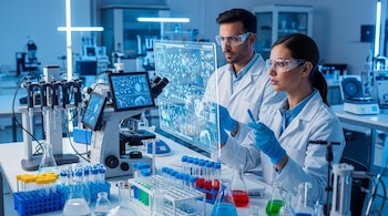 Científico en laboratorio