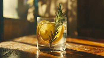 Deliciosa agua de limón infusionada