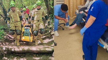 El Salvador: Fuerza Armada evacúa a una persona lesionada en el volcán Ilamatepec