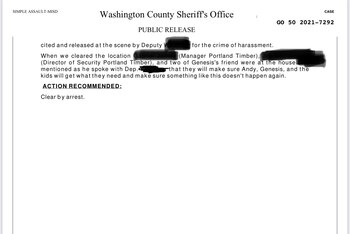 Informe policial sobre denuncia de