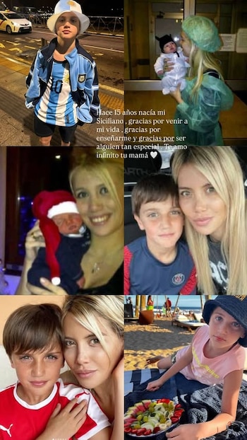 Wanda Nara y el collage