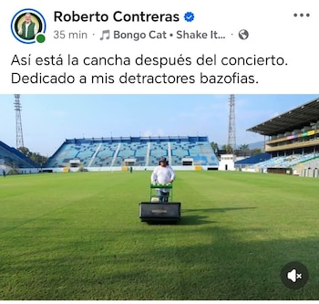 Alcalde responde a críticas mientras crece controversia por la cancha. (FOTO: Facebook)