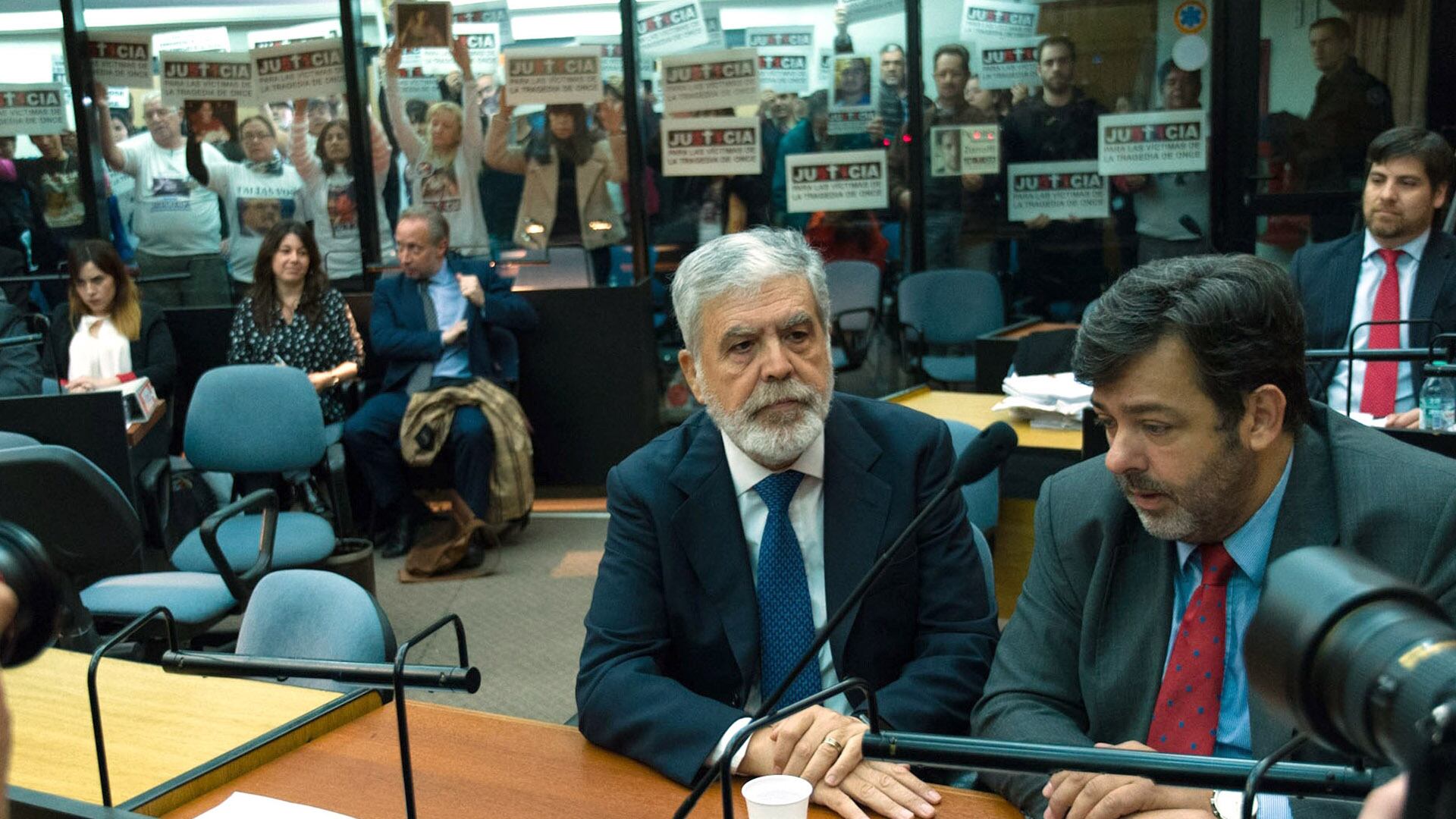 Julio de vido, exministro de Planificación en el inicio del juicio oral por la tragedia ferroviaria de once