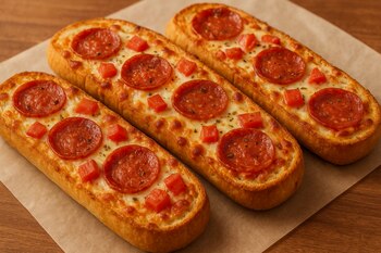 Pan, pan de pizza con tomate, receta, VisualesIA