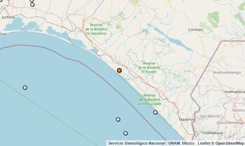 Temblor reportado en Chiapas.
(SSN)